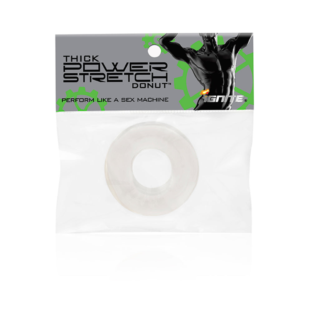 CNVNAL-49524_1 Thick Power Stretch Donut Ring Clear - Image 1