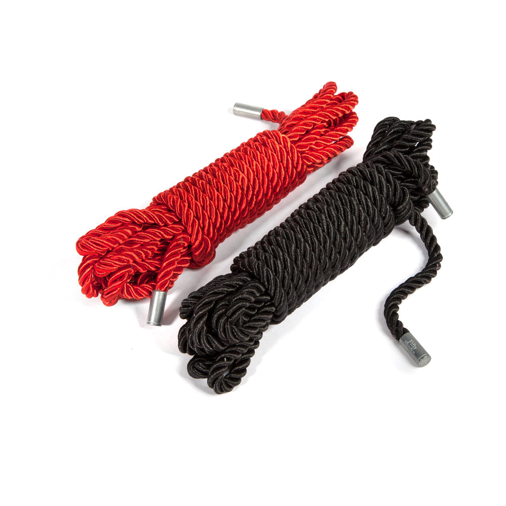 CNVNAL-51656_2_0956b2d1-70bd-4641-ba92-5841b80915a7 Fifty Shades Of Grey Restrain Me Bondage Rope Twin Pack (1 Red/ 1 Black) - Image 1