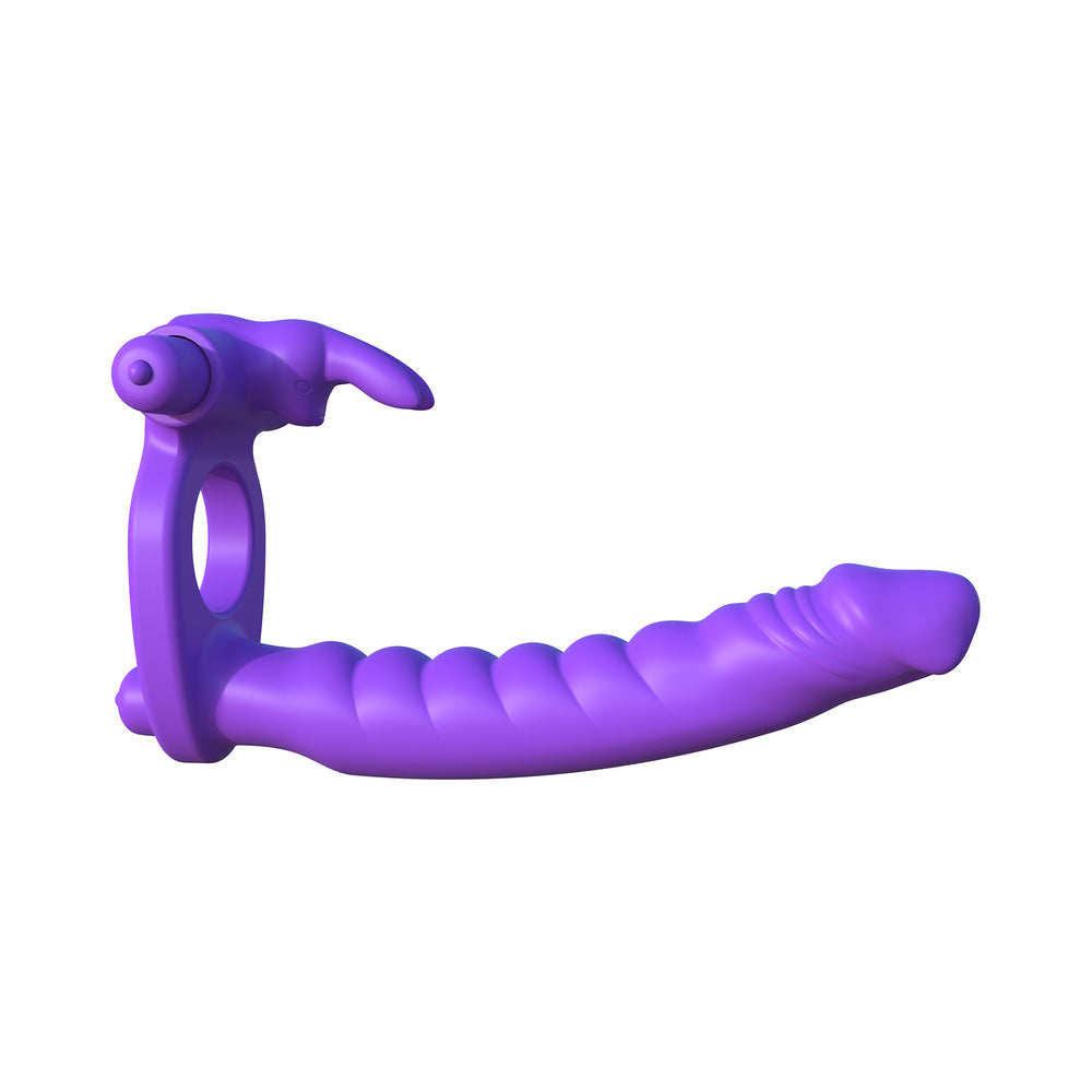 CNVNAL-54616_2_1c45c491-4083-413a-b6bb-4f4d133862cc Fantasy C-Ringz Silicone Double Penetrator Rabbit - Image 1
