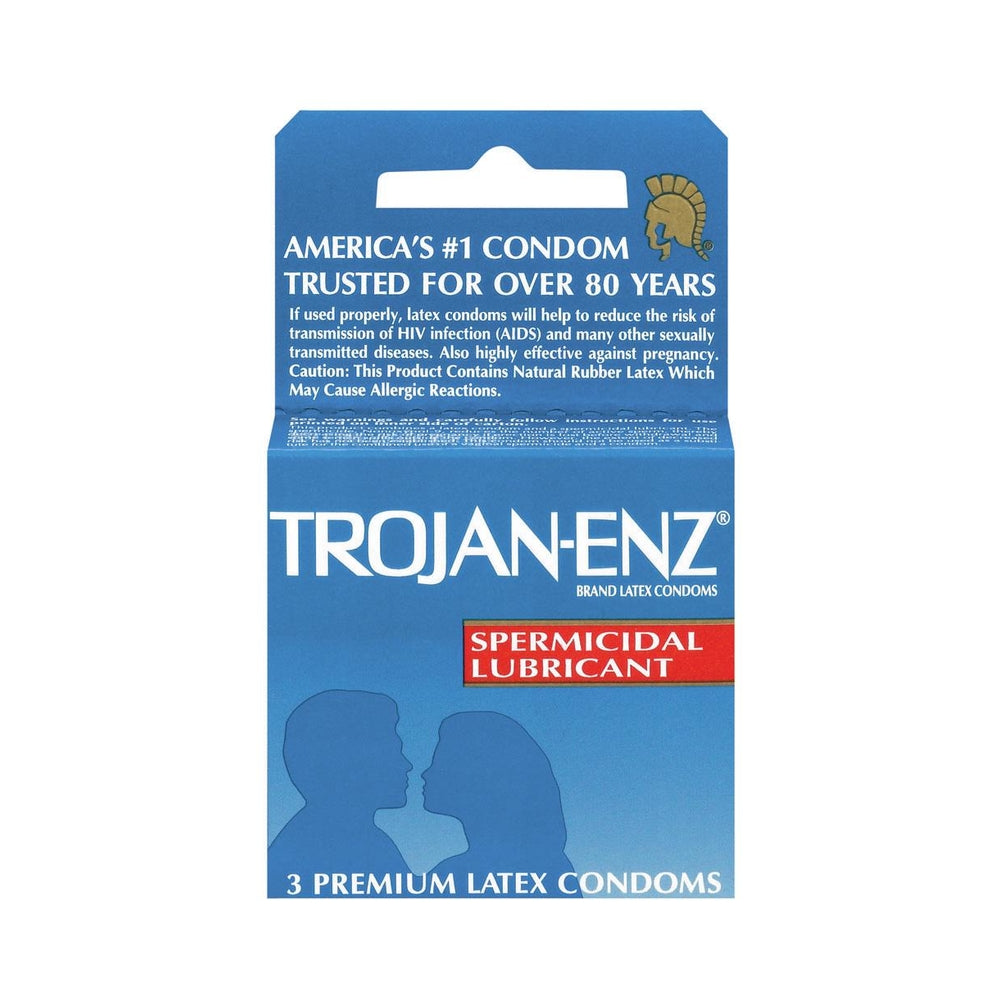 CNVNAL-5506_2_66c442ee-9ad4-42b4-908b-529c9931d270 Trojan Condom Enz With Spermicidal Lubricant 3 Pack - Image 1