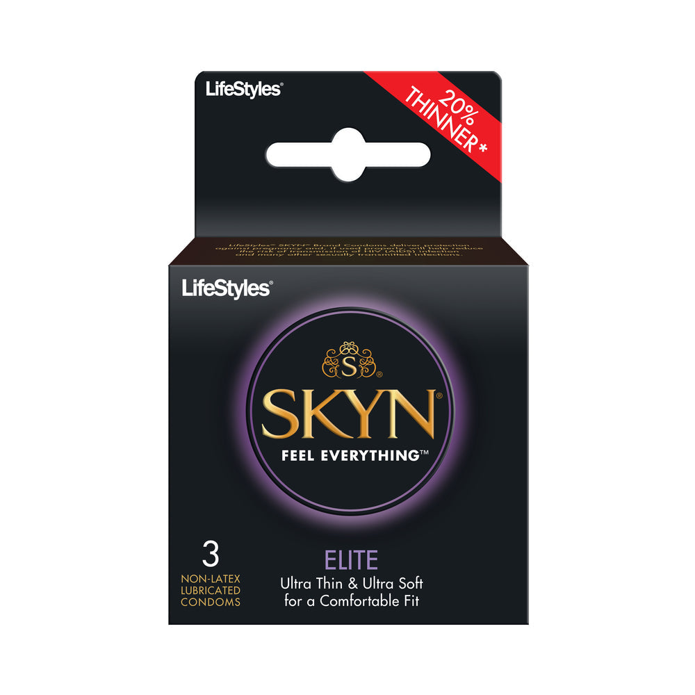 CNVNAL-58213_1_a0036afa-17e2-43a3-b0d2-77c2143f62a6 Lifestyles Skyn Elite 3 Pack Non-Latex Lubricated Condoms - Image 1