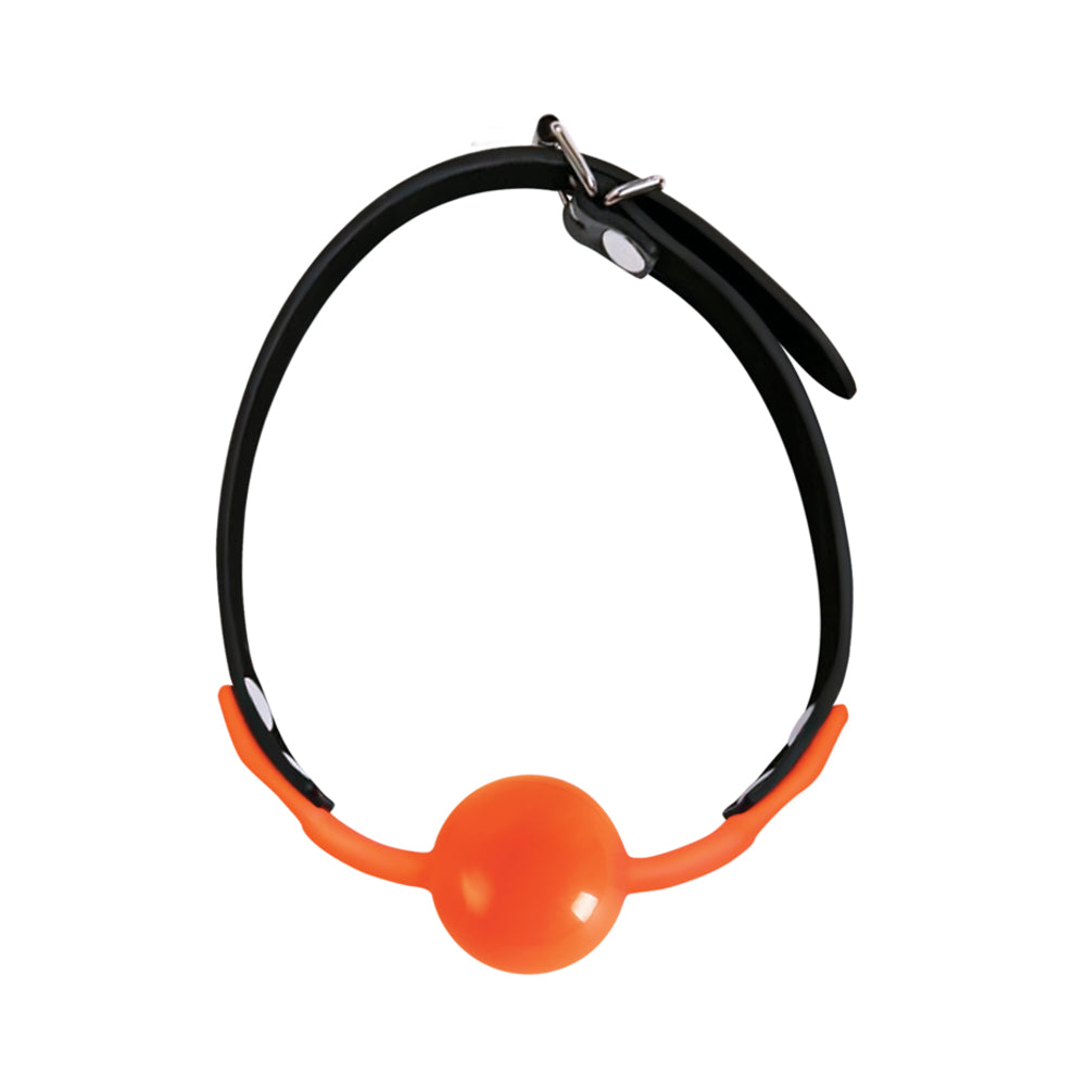 CNVNAL-58598_2_16169677-57a2-408b-8a8c-02aad54f0dc4 The 9's, Orange Is The New Black, Siligag Silicone Bag Gag, Orange With Black Faux Leather Straps - Image 1
