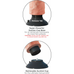 King Cock 8 inches Vibrating Dildo Beige - Image 2