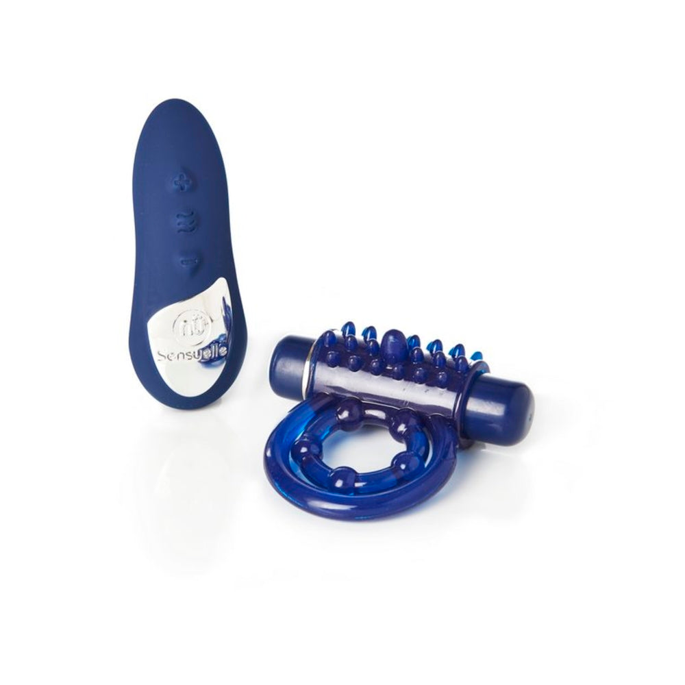 CNVNAL-61297_1_cc28af70-e137-4082-8f53-7da8b0270ee1 Sensuelle Remote Control Cockring 15 Function Rechargeable Waterproof -blue - Image 1