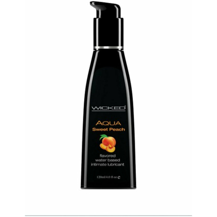 Wicked Aqua Sweet Peach Flavored Lubricant 4oz