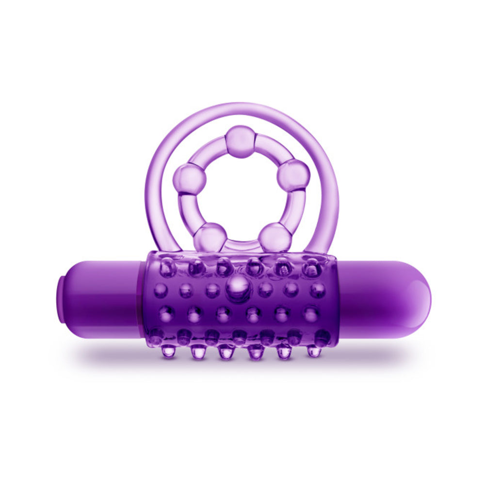 CNVNAL-65159_1_8727cbf7-fe8f-4c6a-a9d5-82f6dc11ec17 Play With Me - The Player - Vibrating Double Strap Cockring - Purple - Image 1