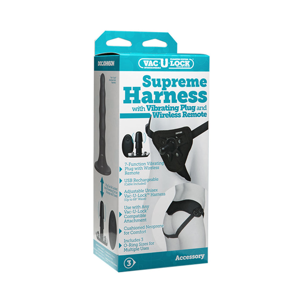 CNVNAL-67671_52015d8e-43ee-4baa-a806-6ba147cf9eb6 Vac-U-Lock Supreme Harness With Vibrating Plug Black - Image 1