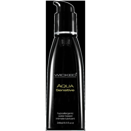 Wicked Aqua Sensitive Waterbased Hypoallergenic Unscented Lube 8oz