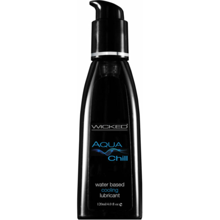 Wicked Aqua Chill Waterbased Cooling Sensation Lubricant 4oz