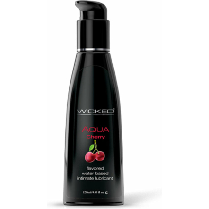 Wicked Aqua Water Based Lubricant Cherry 4oz