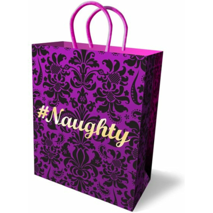 Naughty Gift Bag Purple 10 inches