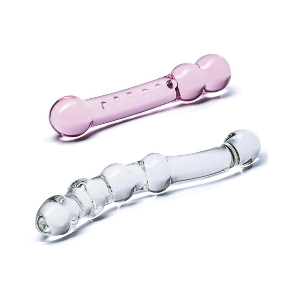 CNVNAL-71968_6a5de92fc6833305a612860604556d63 Double Pleasure Glas Dildo Set 2pc - Image 1