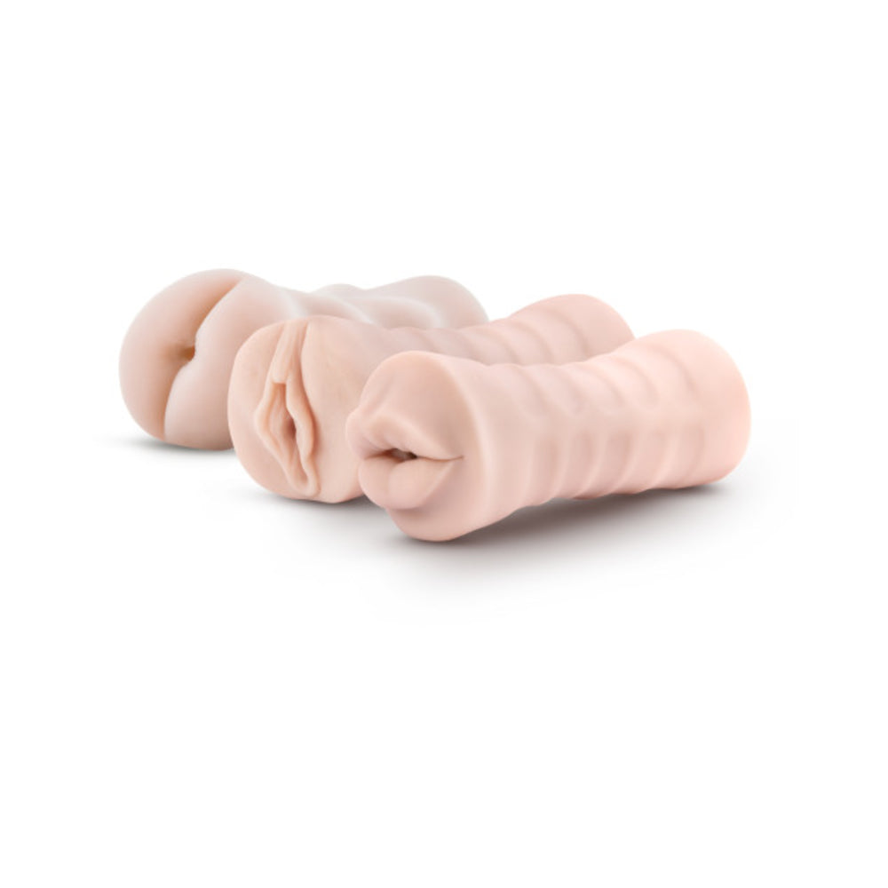 CNVNAL-74923_2_881117d6-eaa2-4464-8309-5d3b1279472d M For Men 3pk Self Lube Vibrating Stroker Kit - Image 1
