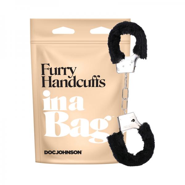 CNVNAL-8797364b771689f443 In A Bag Furry Handcuffs Black - Image 1