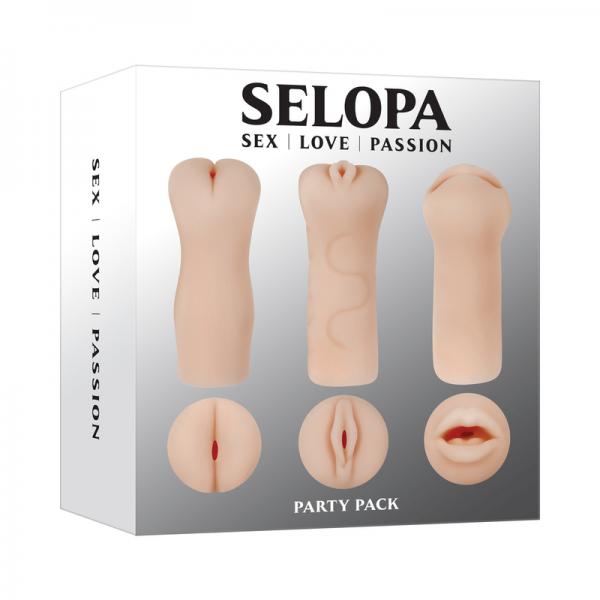 CNVNAL-89165651b06886b160 Selopa Party Pack 3-piece Stroker Pack Light - Image 1
