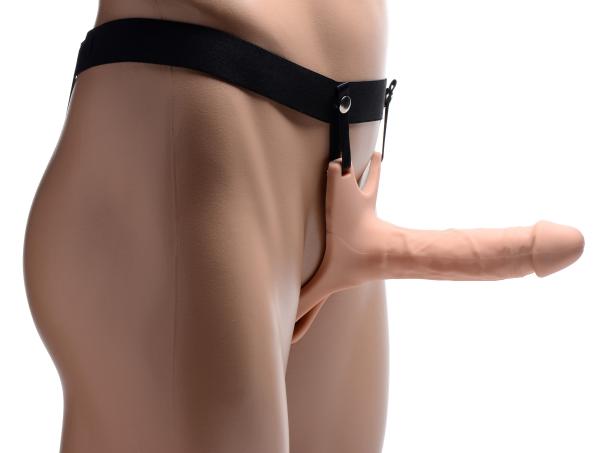 CNVXR-AG365-FLESH5ec78a20327a6 Hollow Silicone Dildo Strap-on - Flesh - Image 1