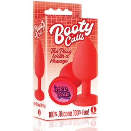 The 9's Booty Call Silicone Butt Plug Red Fuck Yeah