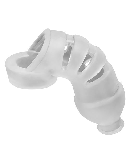 OXHUJ110-ICEhunkyjunklockdownicewhite Hunky Junk Lockdown Chastity - Ice - Image 1
