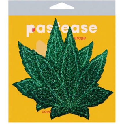 Pastease Pot Leaf Glitter Green Fuller Coverage