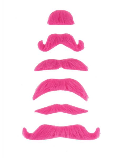 PD660211_3 Mustache Party Kit Favors 6 Count Pink - Image 1