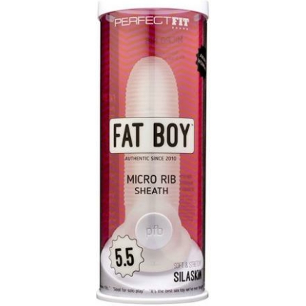 Perfect Fit Fat Boy Micro Ribbed Sheath 5.5in Clear