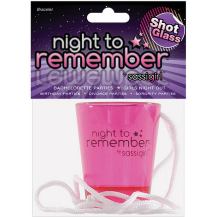Night to remember shot glass necklace by sassi girl