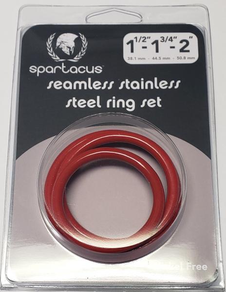 SPBSPR220645a0fe92d056 Red Stainless Steel C-ring Set - 1.5 1.75" 2" " - Image 1