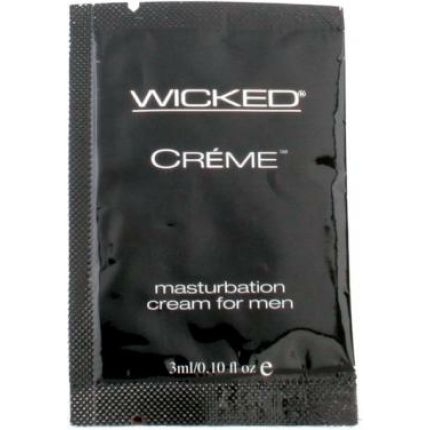 Wicked sensual care collection 0.1 oz creme to liquid masturbation cream for men packette - creme