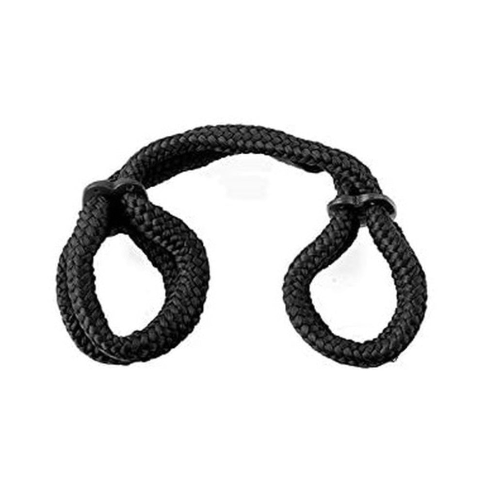 f45f7300a3cc099dcd12be75da3946ca Fetish Fantasy Silk Rope Love Cuffs Black - Image 1